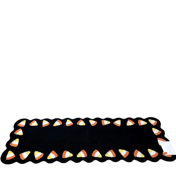 LOLOI Halloween Candy Corn Hooked Accent Rug 20x60 Scalloped Home Decor New - Picture 2 of 13